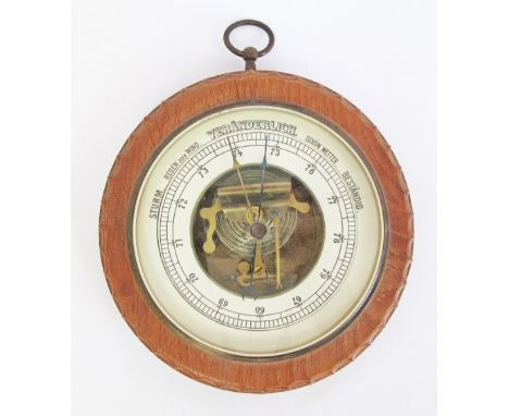 An antique German VERANDERLICH brass barometer mounted on wood. W18cm. Παλιό Γερμανικό βαρόμετρο.
Inhouse Packing &amp; Shipp