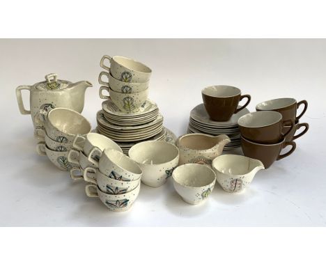 A Midwinter 'Lylecraft' part tea service; together with one other Midwinter part tea set 