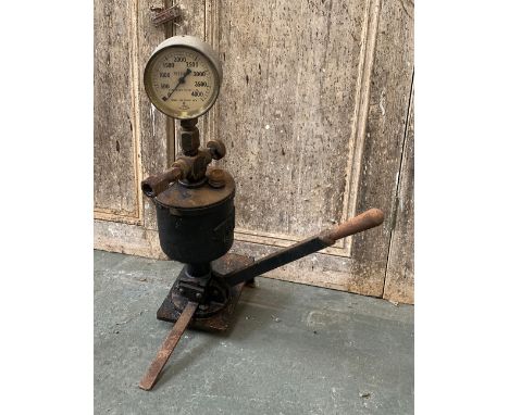 Automobile interest, a vintage pressure gauge made by Armstrong of Leeds 