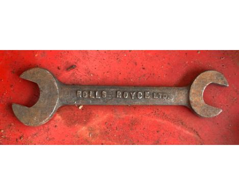 A Rolls-Royce spanner, half inch 7/16, 18cmL 