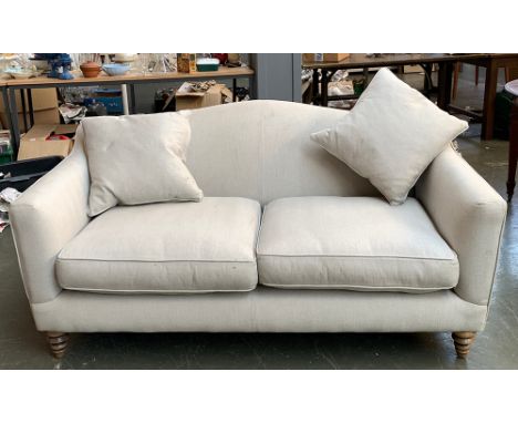 A two seater John Lewis sofa in an oatmeal herringbone fabric, 175cmW 