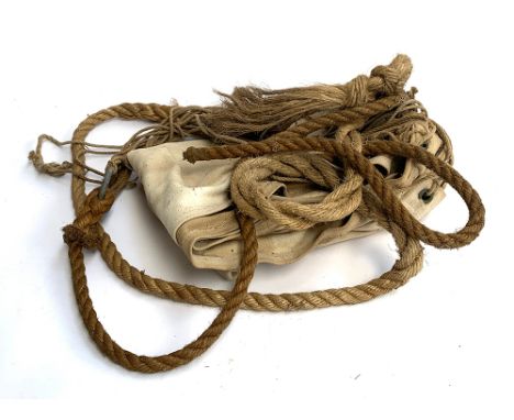 A vintage canvas hammock 