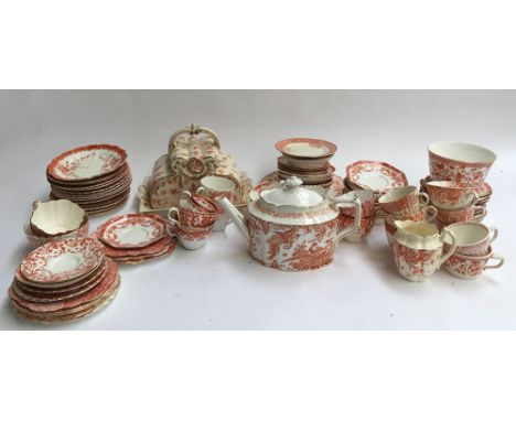 A large mixed lot of teawares, various makers to include, Pembroke, Royal Crown Derby teapot, Spode, Mintons, Chapman, Foley 