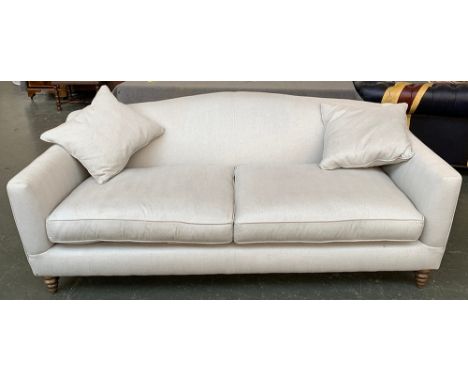 A three seater John Lewis sofa in an oatmeal herringbone fabric, 210cmW 