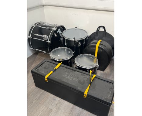 A Premier five piece drum kit with cymbals and stands including Zildjian 