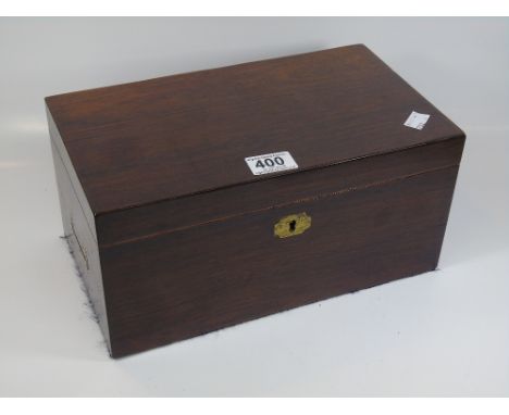 MAHOGANY FITTED TEA CADDY