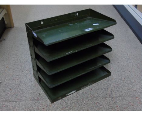 MILITARY 5 SHELF METAL FILING TRAY 