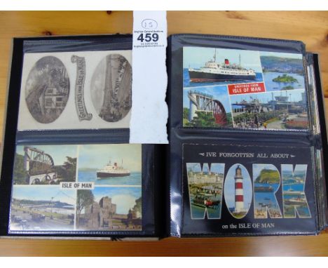 ALBUM OF 110 VINTAGE POSTCARDS OF ISLE OF MAN