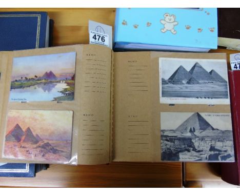 ALBUM OF 180 VINTAGE POSTCARDS OF EGYPT
