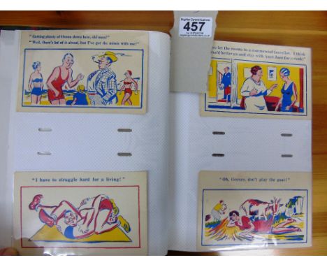 ALBUM OF 120 VINTAGE 'SAUCY' SEASIDE POSTCARDS