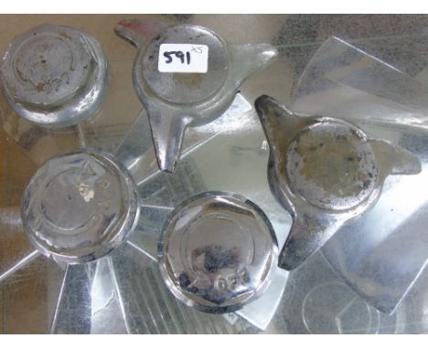 COLLECTION OF VINTAGE CAR WHEELNUT CAPS
