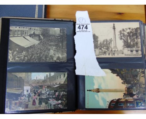 ALBUM OF 140 VINTAGE LONDON POSTCARDS
