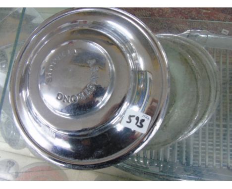 4 X VINTAGE LIMOUSINE HUB CAPS INCLUDING ARMSTRONG SIDLEY