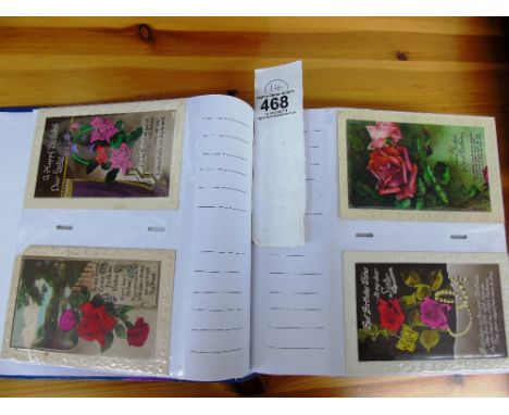 ALBUM OF 200 VINTAGE GREETINGS POSTCARDS
