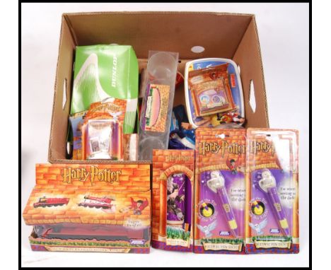 A large collection of assorted Harry Potter &amp; other tv related merchandise comprising of; Thunderbird figures, Hogwarts E