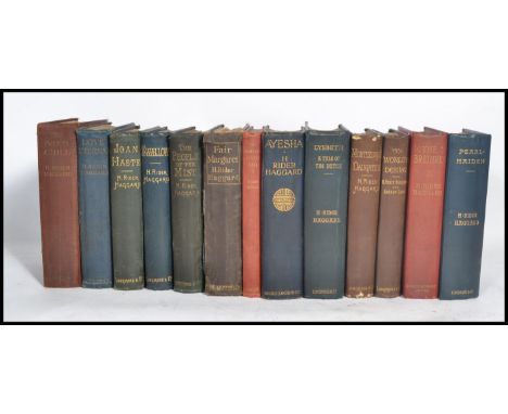 Rider Haggard, H; a superb collection of 12x original First Edition books by Sir Henry Rider - Haggard. All first editions, t