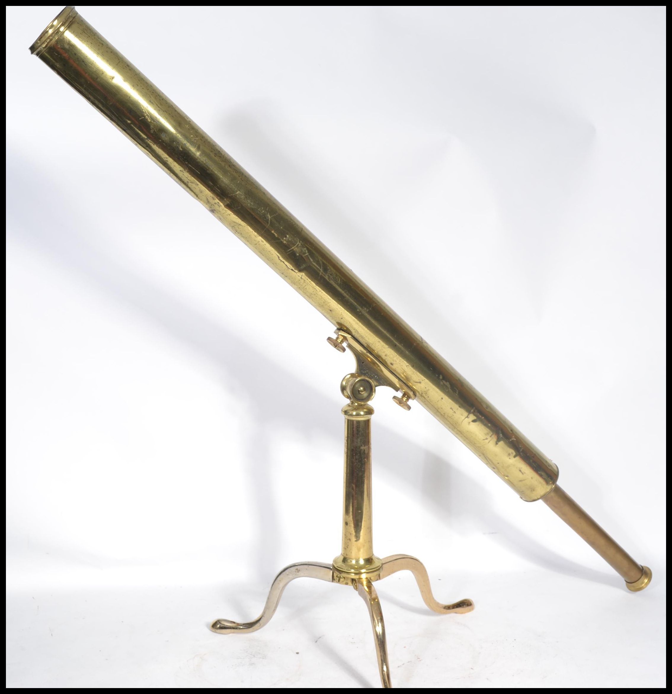A good 19th century Victorian Negretti & Zambra brass telescope of long