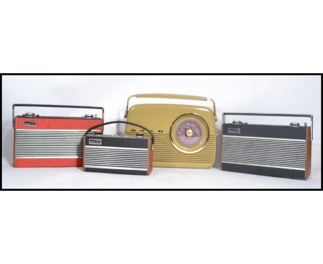 A collection of 3 vintage portable transistor radio's by Roberts to include various model no's together with a Bush portable 