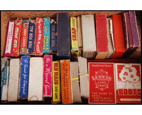 A good collection of assorted antique and vintage playing cards and card games. All boxed. To include; Old Maid Card Game, An