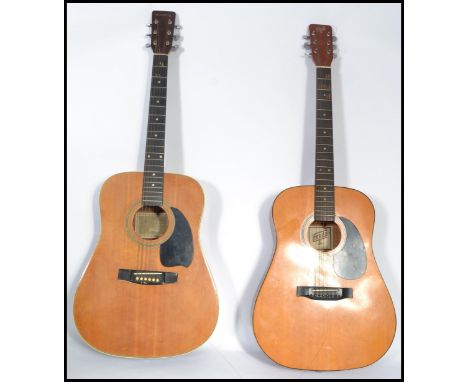 Two 20th century six string acoustic guitars to include a Hohner Arbor&nbsp; and a Hondo II