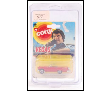 An original vintage 1970's Corgi ' Vegas ' 56128 Ford Thunderbird red car. On its original card back.&nbsp;