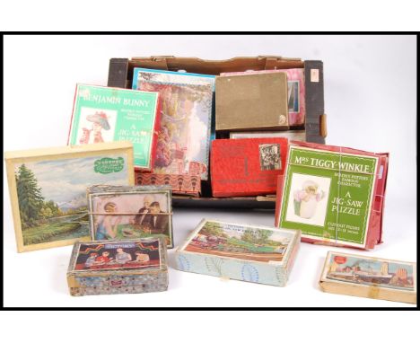 A good collection of antique and vintage wooden jigsaw puzzles. All boxed. Many GWR / Shipping related, to include; Victory M