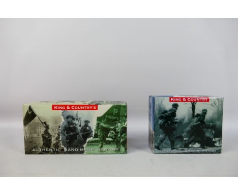 King and Country - Two boxed figures sets from the King and Country 'Afrika Korps' series. Lot consists of AK 16 'Attack' fou