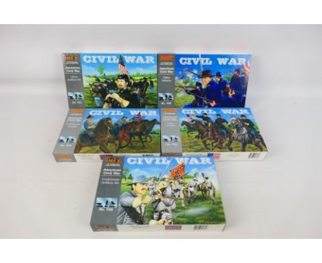 IMEX - Five boxes of IMEX 1:32 scale (54mm) plastic model soldier figures from the IMEX 'American Civil War' series. Lot cons