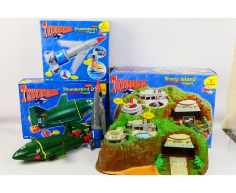 Carlton - Vivid Imaginations - Three boxed 'Thunderbirds' themed electronic playsets. Lot consists of Carlton 'Thunderbirds' 
