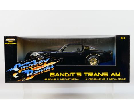 Ertl - A boxed 1:18 scale Ertl 'American Muscle' #33131 'Smokey and The Bandit' Bandit's Trans Am. The model appears to be in