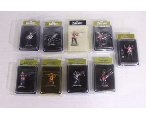 Britains - Nine packs of individual 54mm metal figures from Britains 'Zulu War' series. Lot includes Britains #20045 British 