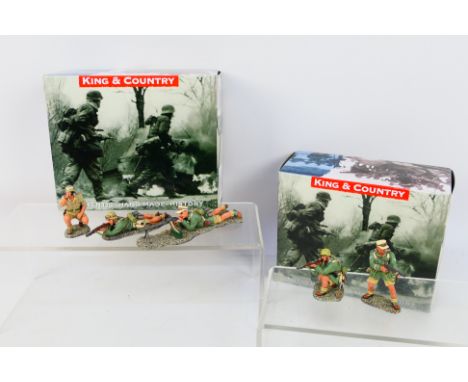 King and Country -Two boxed figures sets from the King and Country 'Afrika Korps' series. Lot consists of AK 55 Afrika Korp m