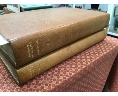 Rev. John Hutchins, History of Dorset Volumes I & II, first edition 1774. Full leather binding, clean with no foxing, rubbing