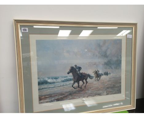 A framed and glazed Limited Edition print: Sea Gallop by John Peirson.