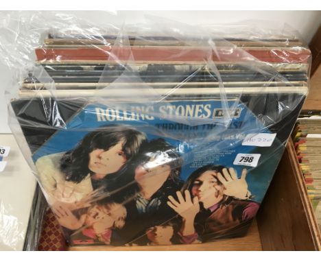 A collection of LP 33 RPM vinyl records to include  Led Zepplin, Beathles, rolling Stones, George Harrison ect. Various condi