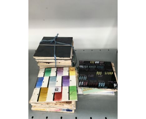 A small quantity of Poole Pottery tile glazed samples.