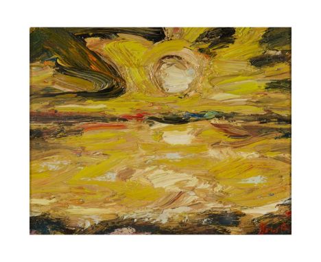  JOHN HOUSTON R.S.A., R.S.W., S.S.A. (SCOTTISH 1930-2008) EVENING LIGHT ON THE SEA, GULLANE - 1997-8 Signed lower right, sign