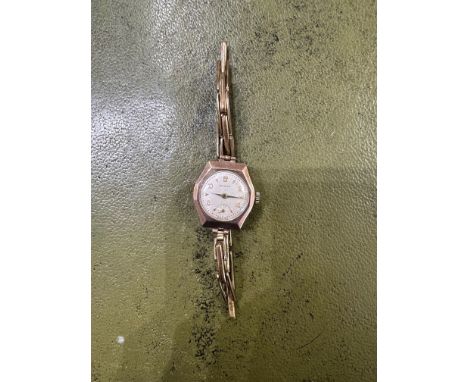 Helvetia, a vintage ladies wristwatch in 9ct gold case.