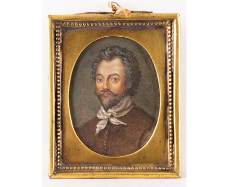 After John Cochran (British, 1803-after 1865) after a picture in the collection of  the Marquis of Lothian -A portrait miniat