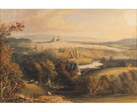 British School. 19th Century -Exeter from Exwick Hill -Watercolour -24 x 35cm -Together with another watercolour of Stoke by 