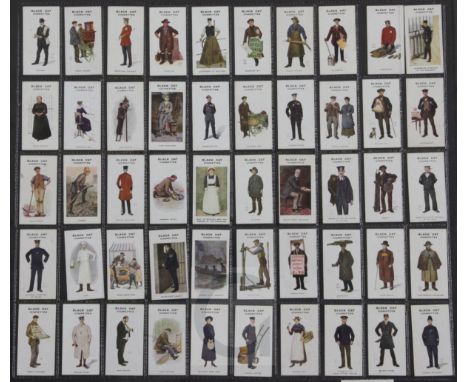 A folio album of cigarette cards on the theme of Peoples of the World, full sets, comprising: Carreras, 'Types of London'; C.