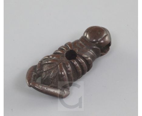 A Japanese hardwood netsuke of a lobster, 19th century, unsigned, 5.5cm