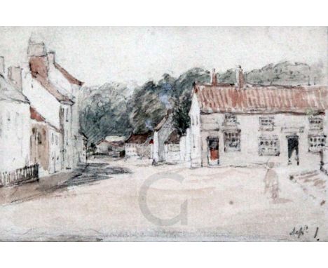 John Constable R.A. (1776-1837)watercolour and pencilA Village Street, inscribed 'Sept 1', Agnews label verso no.279303.5 x 5