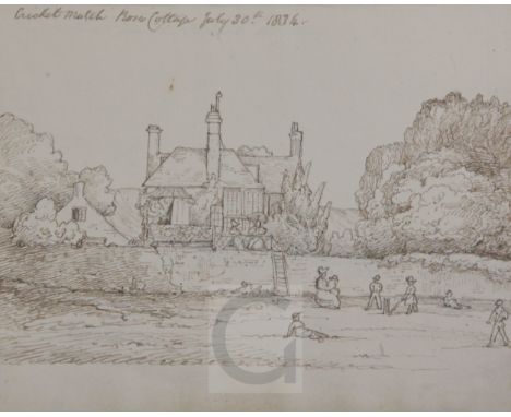 John Graham (1794-1879) - an album of 28 pencil, ink and wash sketches of Eastbourne and environs, the front endpapers inscri