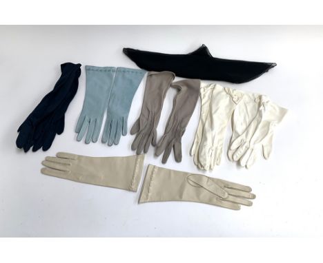 Madame Crystal light blue leather gloves, size 7; together with various others including Dents, all approx. size 7 