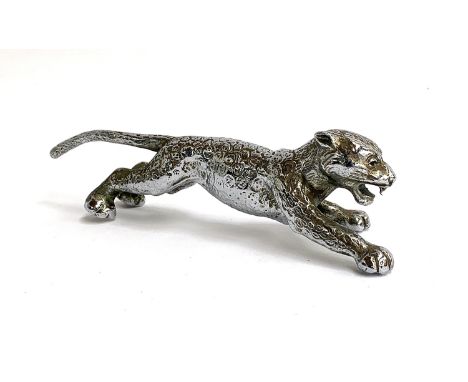 A 1930s Desmo car bonnet mascot in the form of a leaping Jaguar, 20cm long 