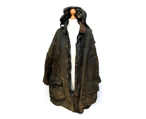 A vintage Barbour Gamefair jacket, with hood, 44" chest 