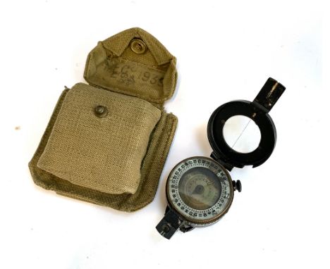 A WWII British army marching compass Mk. III by T.G. Co. Ltd., of London,  B211936, dated 1939 