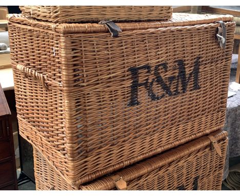 A Fortnum &amp; Masons wicker hamper, 71x49x48cm