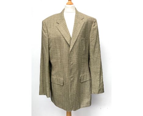 A Chester Barrie cashmere single breasted jacket, in light check 